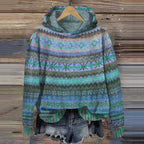 Judy – Printed Pullover Hoodie | Relaxed Fit for Layering