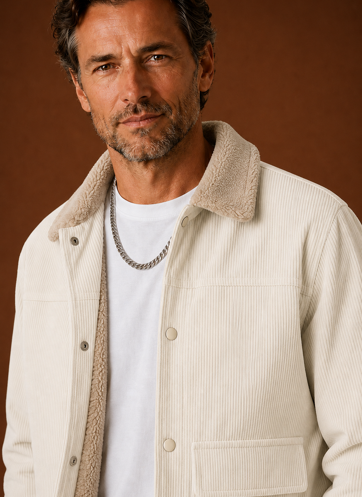 Areleon – Corduroy Sherpa-Lined Winter Jacket | Cozy Layer