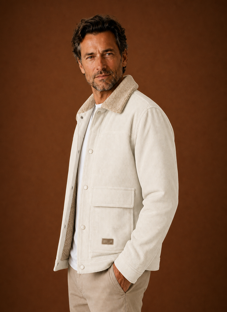 Areleon – Corduroy Sherpa-Lined Winter Jacket | Cozy Layer