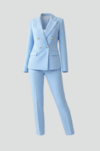 Women's Double-Breasted Suit Set | Blazer & Pants Two-Piece