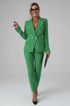 Women's Double-Breasted Suit Set | Blazer & Pants Two-Piece