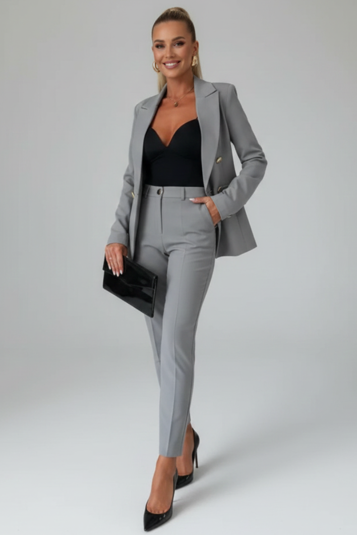 Women's Double-Breasted Suit Set | Blazer & Pants Two-Piece