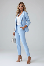 Women's Double-Breasted Suit Set | Blazer & Pants Two-Piece