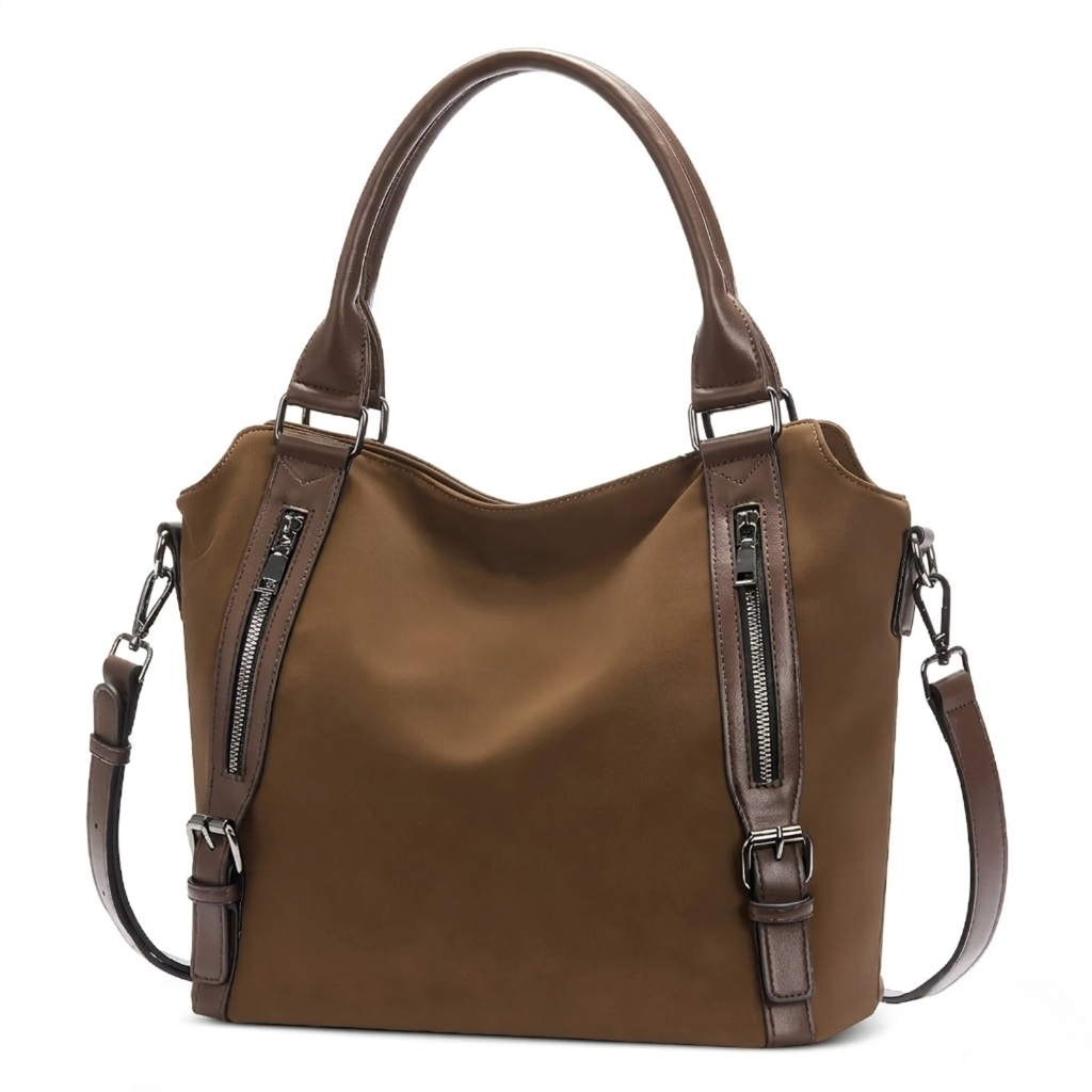 Marcella – Faux Leather Shoulder Bag | Zip Top with Adjustable Strap