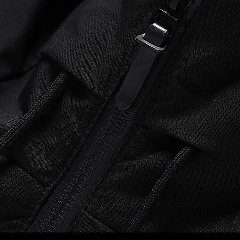 Men's Padded Puffer Jacket | Drawstring Hood, Wind-Resistant