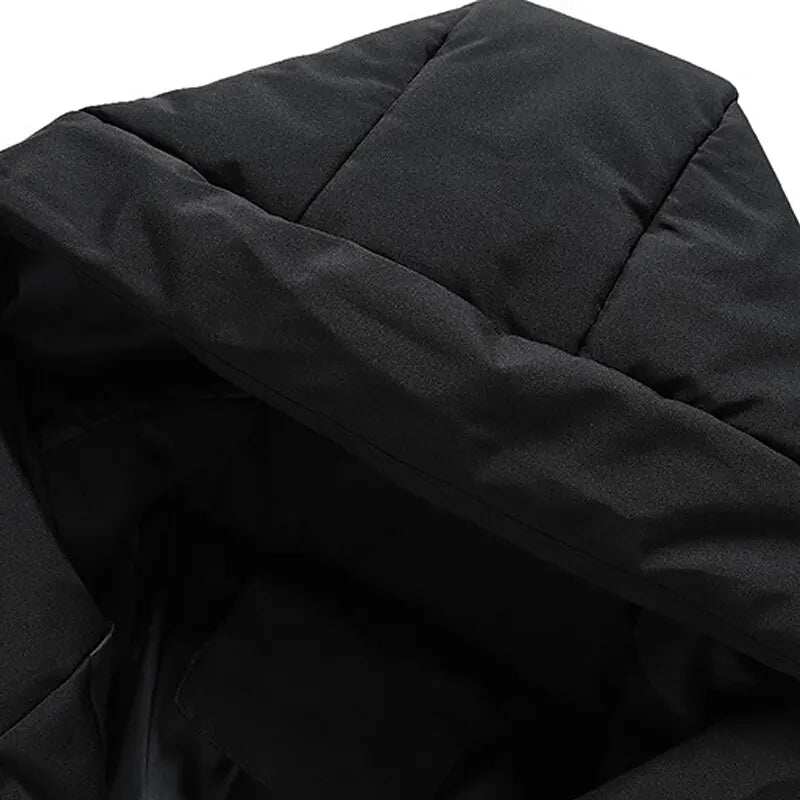 Men's Padded Puffer Jacket | Drawstring Hood, Wind-Resistant