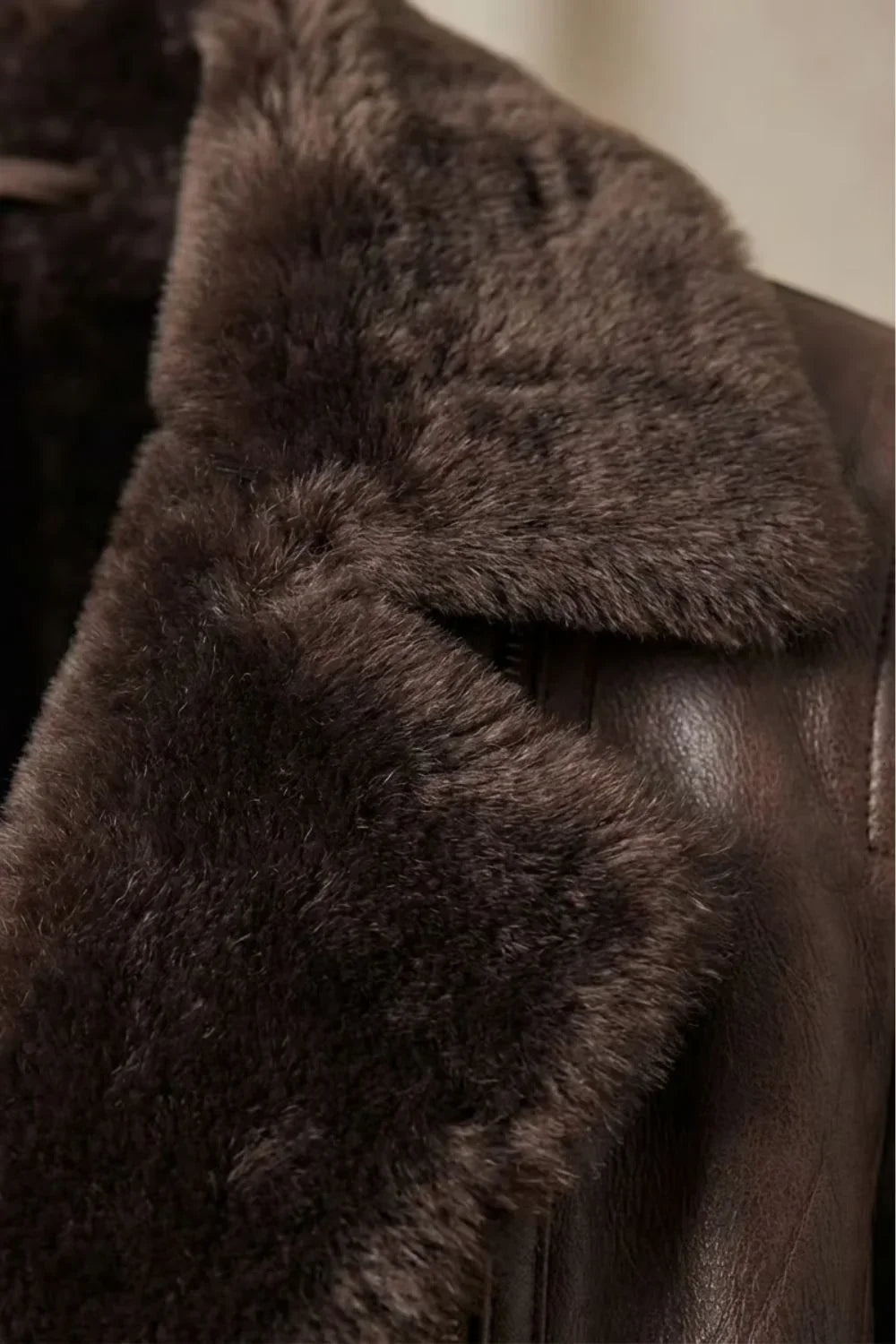 Rowan – Shearling Collar Leather Moto Jacket | Women's Winter Layer
