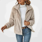 Roberta – Quilted Plush Fleece Jacket | Zip Up Layer for Cold Days