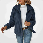 Roberta – Quilted Plush Fleece Jacket | Zip Up Layer for Cold Days