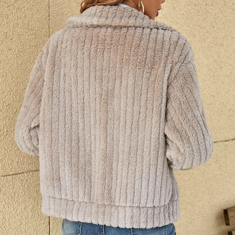 Roberta – Quilted Plush Fleece Jacket | Zip Up Layer for Cold Days